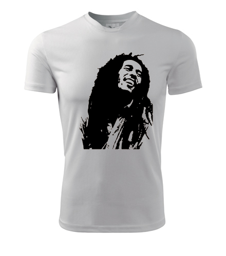 Bílé tričko Bob Marley